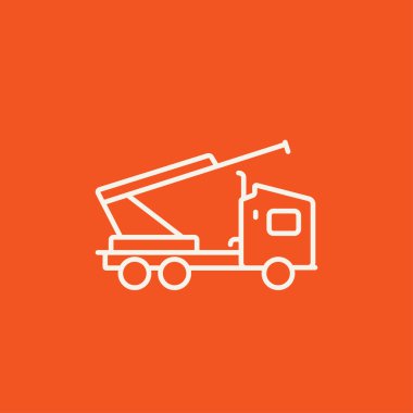 Makine ile vinç ve masa üstü şarj aletler satırı simgesi.