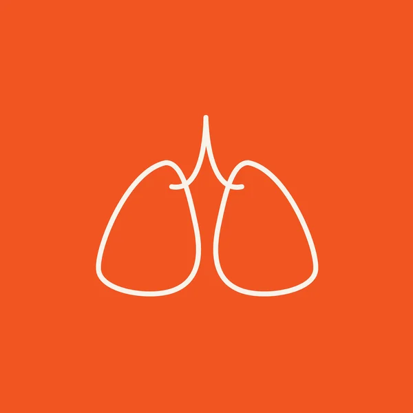 Lungs line icon. — Stock Vector