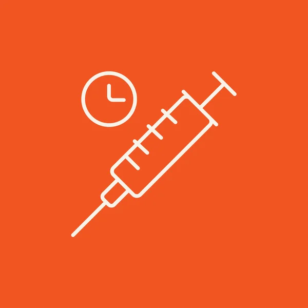 Syringe line icon. — Stock Vector