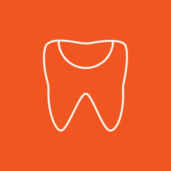 Tooth decay line icon. — Stock Vector