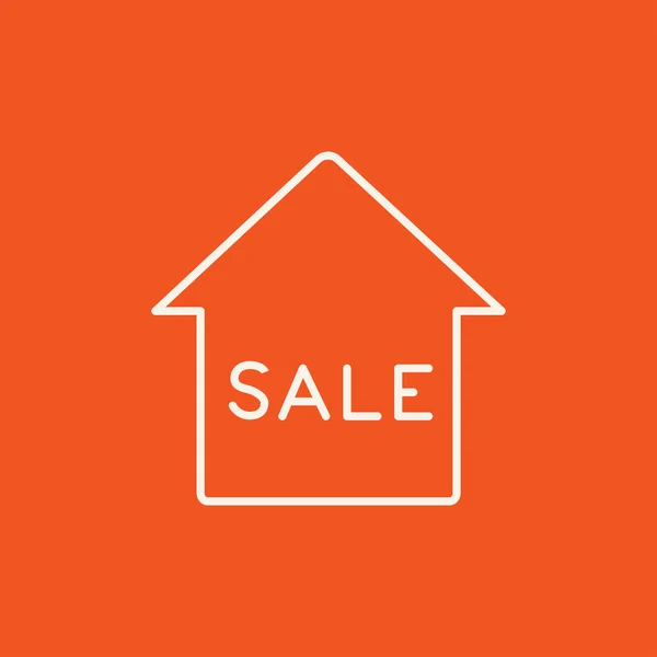 House for sale line icon. — Stock Vector