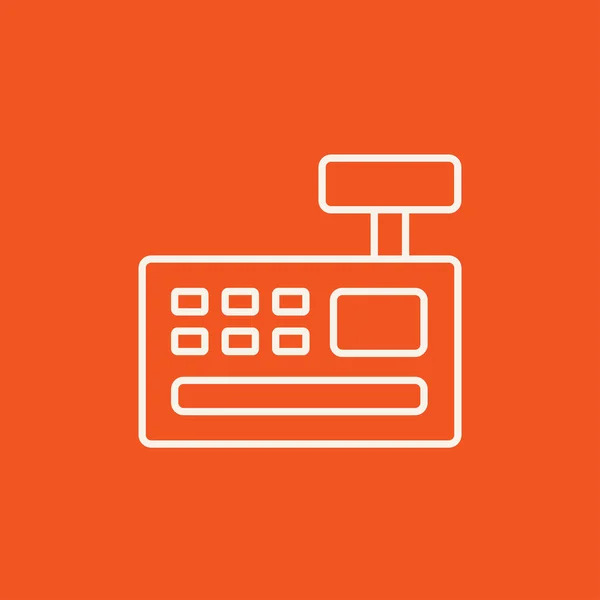 Cash register machine line icon. — Stock Vector