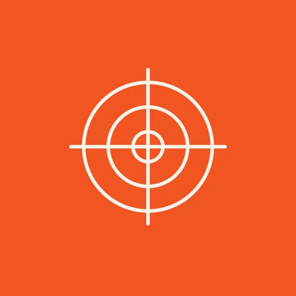 Icône de ligne cible de tir . — Image vectorielle