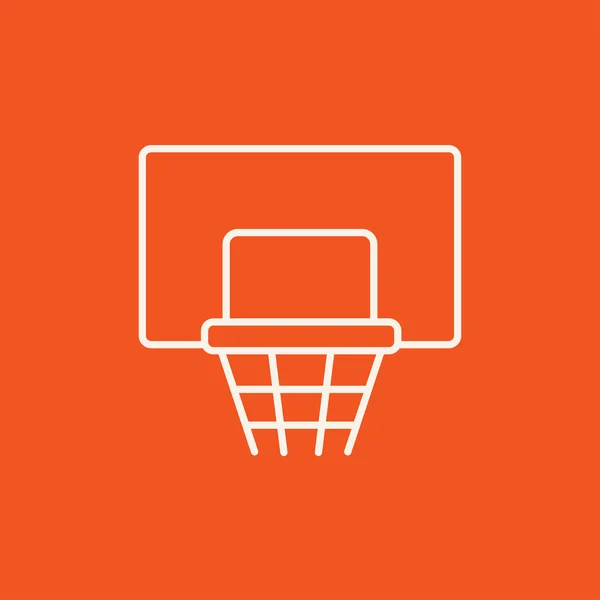 Basketball hoop line icon. — Stock Vector