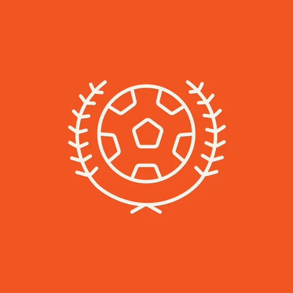 Soccer badge line icon. — Stock Vector