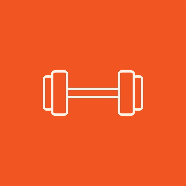 Dumbbell line icon. — Stock Vector