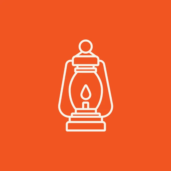 Lanterne de camping ligne icône . — Image vectorielle