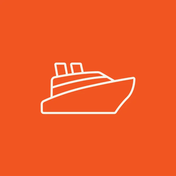 Icona della linea della nave da crociera. — Vettoriale Stock