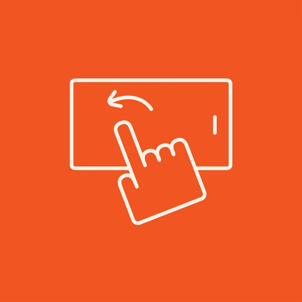 Toucher doigt icône de ligne smartphone . — Image vectorielle