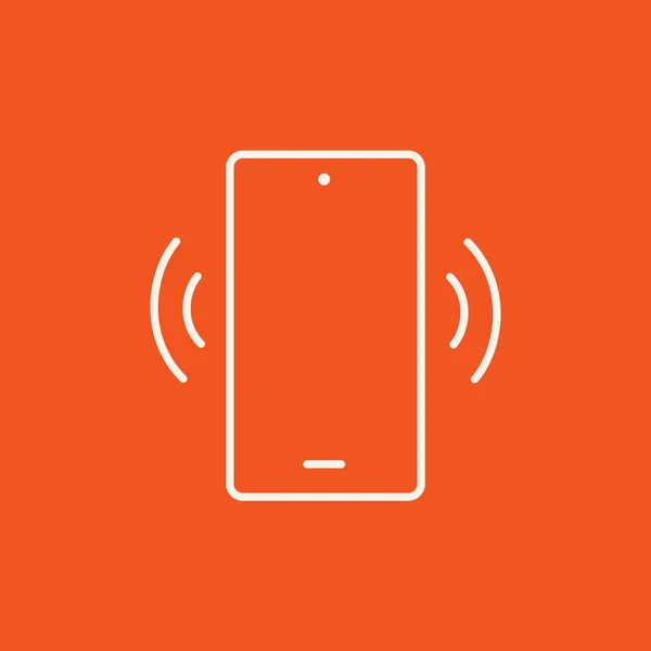 Vibrating phone line icon. — Stock vektor