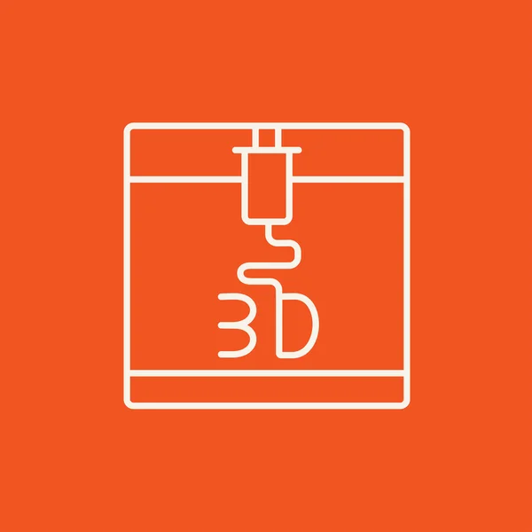 Tree D printing line icon. — Stock Vector