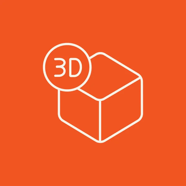 3 D ボックス線アイコン. — ストックベクタ