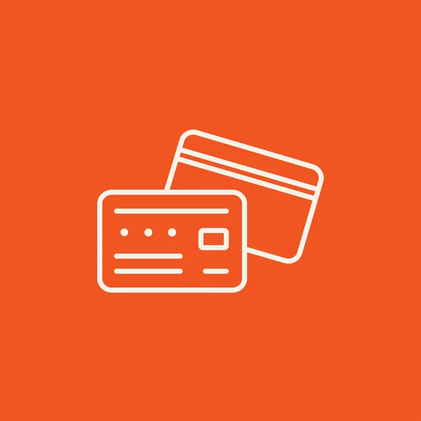 Εικονίδιο γραμμής πιστωτικής κάρτας. — Διανυσματικό Αρχείο