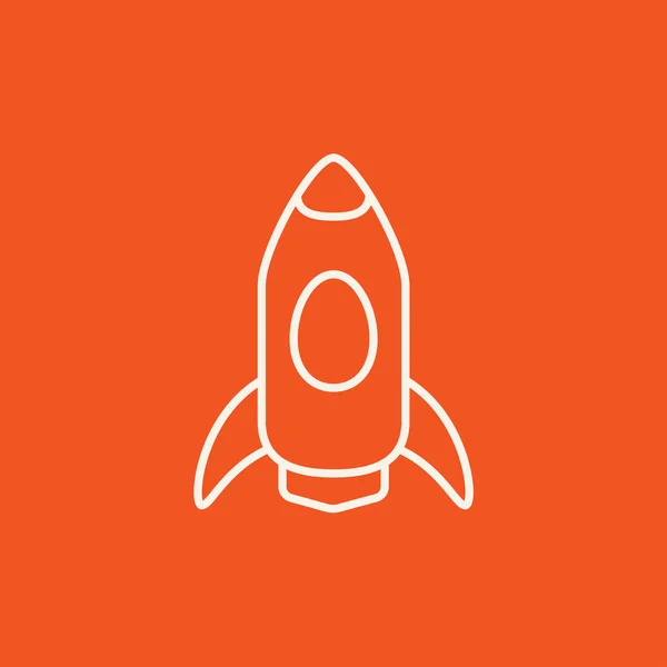 Icono de Rocket Line . — Vector de stock