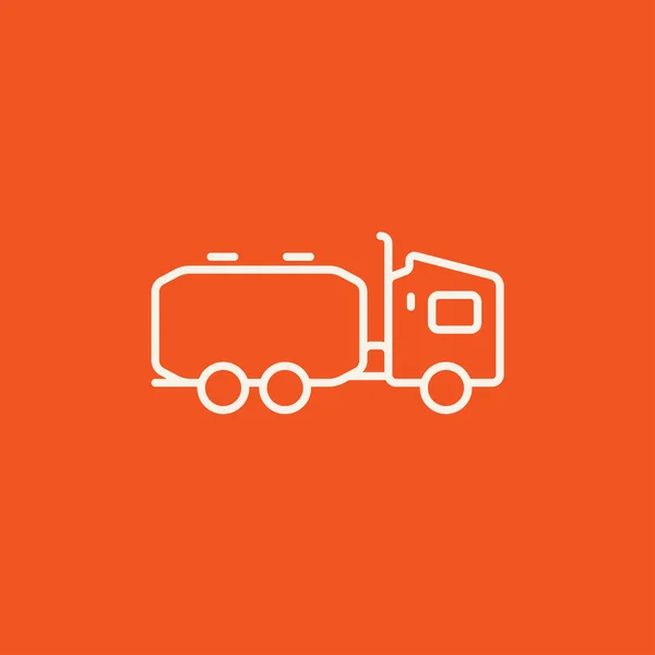 Truck ładunków płynnych linii ikona. — Wektor stockowy