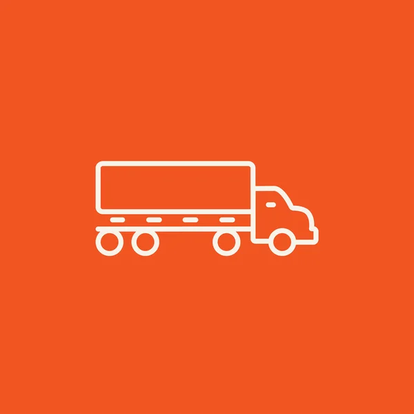 Levering truck lijn pictogram. — Stockvector