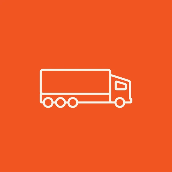 Ikona linii dostawy ciężarówki. — Wektor stockowy