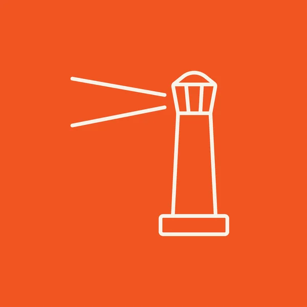 Icône de ligne de phare . — Image vectorielle
