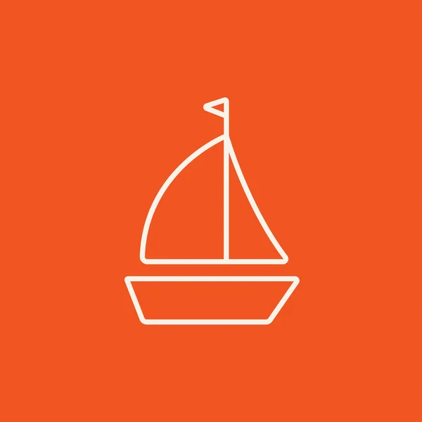 Sailboat line icon. — Stock Vector