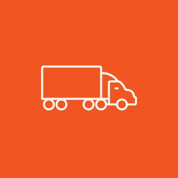 Levering truck lijn pictogram. — Stockvector