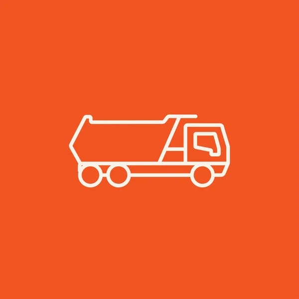 Dump truck lijn pictogram. — Stockvector