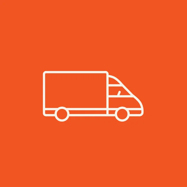 Ligne de camion de livraison icône. — Image vectorielle