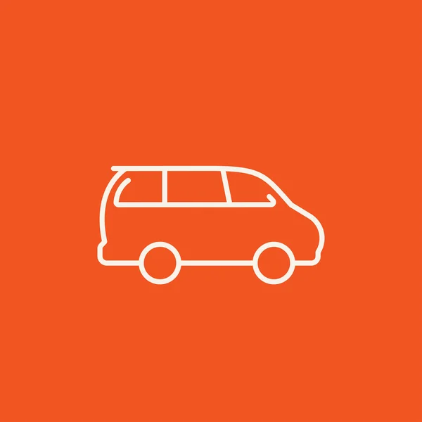 Icona della linea Minivan . — Vettoriale Stock