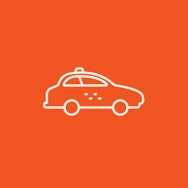 Taxi car line icon. — Stock Vector