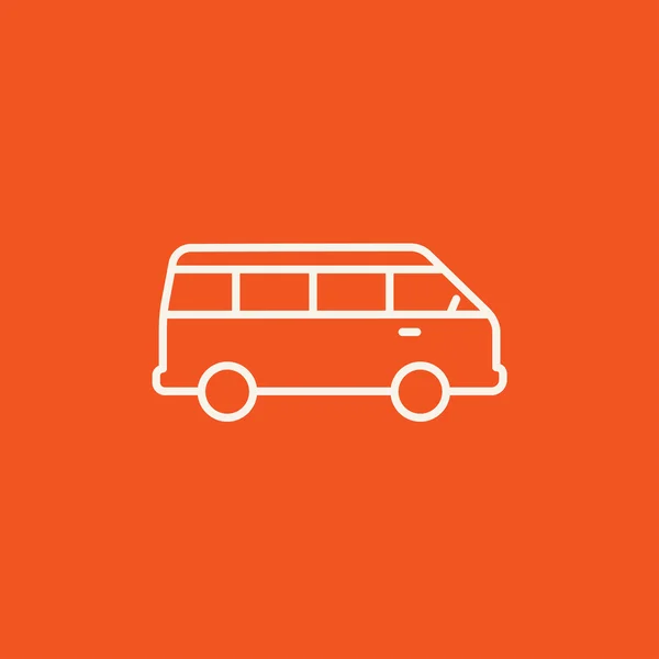 Minibus line icon. — Stock Vector