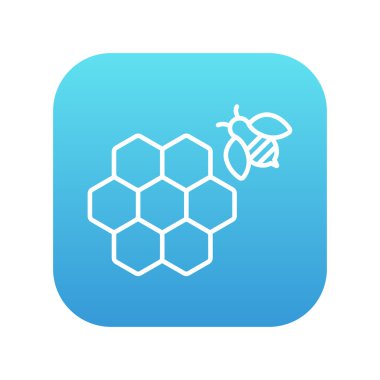 Petek ve arı satırı simgesi.