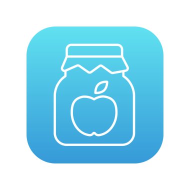 Elma reçel kavanoz satırı simgesi.