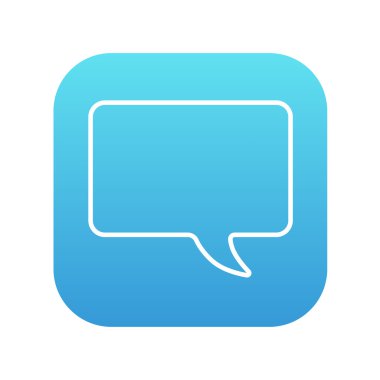 Empty speech bubble line icon.