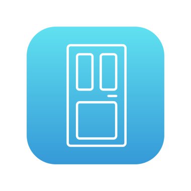 Front door line icon.