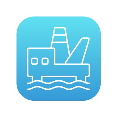 Offshore petrol platformu satırı simgesi.