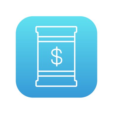 Doları sembolü satırı simgesi ile namlu.