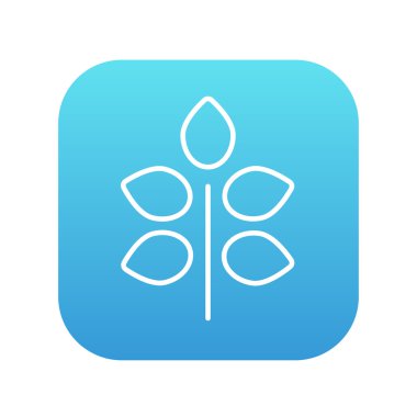 Şube ile yaprakları satırı simgesi.