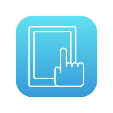Tablet çizgi simgesini işaret parmak.