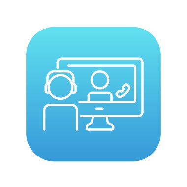 Çevrimiçi eğitim hattı simgesi.