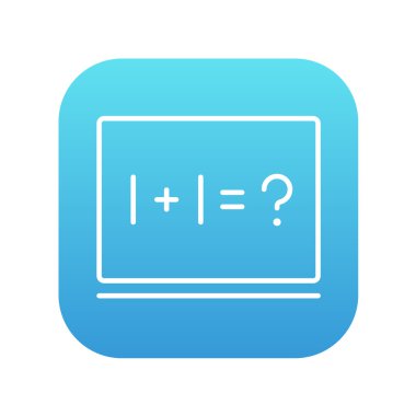 Blackboard satırı simgesi üzerinde yazılı matematik örnek.