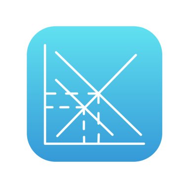 Matematiksel Grafik satırı simgesi.