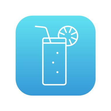 Saman satırı simgesi içme ile cam.