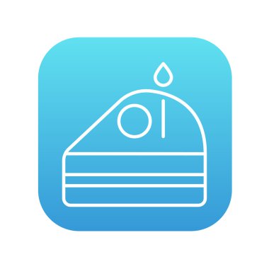 Mum satırı simgesi ile pasta dilimi.