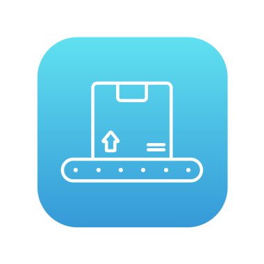 Konveyör bant için parsel satırı simgesi.