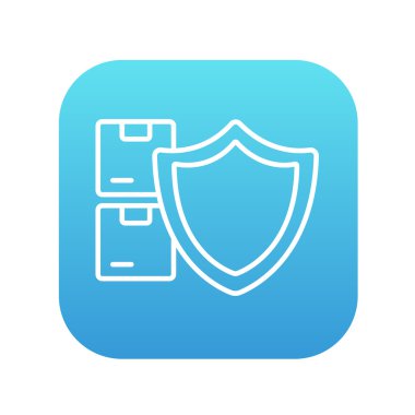 Kargo sigorta çizgisi simgesi.