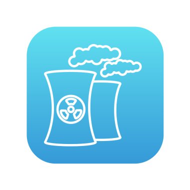 Nükleer enerji santrali satırı simgesi.