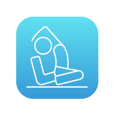 Adam pratik yoga satırı simgesi.