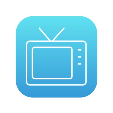 Retro televizyon satırı simgesi.