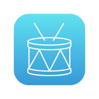 Sopa satırı simgesi ile davul.