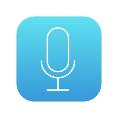 Retro mikrofon hattı simgesi.