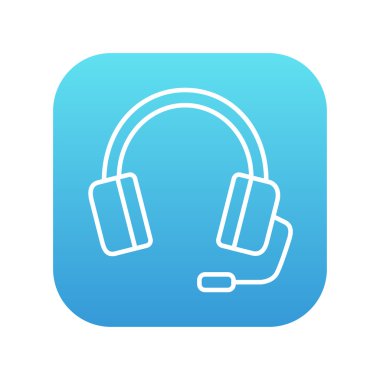 Kulaklık ile mikrofon satırı simgesi.